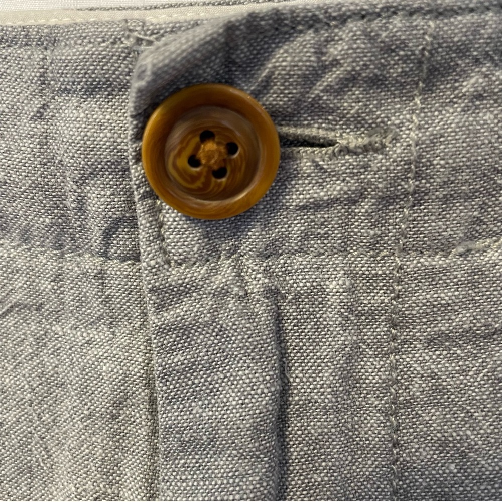 J.Crew Mens Linen Cotton Blend Gray Shorts Size 34 Inseam 8in Summer Lightweight - Picture 16 of 16